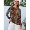 image:imageAUTOMET Womens Long Sleeve Crewneck Shirts Casual Basic TopsBhred