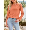 image:imageAUTOMET Womens Long Sleeve Crewneck Shirts Casual Basic TopsBrightorange