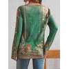 image:imageAUTOMET Womens Long Sleeve Crewneck Shirts Casual Basic TopsFloralgreen