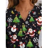 image:imageAUTOMET Womens Long Sleeve Shirts 2026 Fall Outfits Dressy Casual TopsBlack Christmas Print