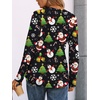 image:imageAUTOMET Womens Long Sleeve Shirts 2026 Fall Outfits Dressy Casual TopsBlack Christmas Print