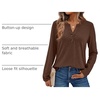 image:imageAUTOMET Womens Long Sleeve Shirts 2026 Fall Outfits Dressy Casual TopsChocolate Brown