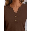image:imageAUTOMET Womens Long Sleeve Shirts 2026 Fall Outfits Dressy Casual TopsChocolate Brown
