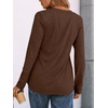 image:imageAUTOMET Womens Long Sleeve Shirts 2026 Fall Outfits Dressy Casual TopsChocolate Brown