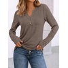 image:imageAUTOMET Womens Long Sleeve Shirts 2026 Fall Outfits Dressy Casual TopsCoffee Grey