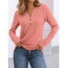 image:imageAUTOMET Womens Long Sleeve Shirts 2026 Fall Outfits Dressy Casual TopsCoral