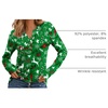 image:imageAUTOMET Womens Long Sleeve Shirts 2026 Fall Outfits Dressy Casual TopsGreen Christmas Print
