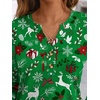 image:imageAUTOMET Womens Long Sleeve Shirts 2026 Fall Outfits Dressy Casual TopsGreen Christmas Print
