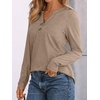 image:imageAUTOMET Womens Long Sleeve Shirts 2026 Fall Outfits Dressy Casual TopsKhaki