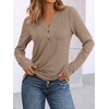 image:imageAUTOMET Womens Long Sleeve Shirts 2026 Fall Outfits Dressy Casual TopsKhaki