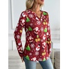 image:imageAUTOMET Womens Long Sleeve Shirts 2026 Fall Outfits Dressy Casual TopsRed Christmas Print