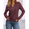 image:imageAUTOMET Womens Long Sleeve Shirts 2026 Fall Outfits Dressy Casual TopsWine