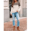 image:imageAUTOMET Womens Long Sleeve Shirts Fall Sweaters Business Casual Tops BlouseApricot Brown