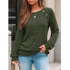 image:imageAUTOMET Womens Long Sleeve Shirts Fall Sweaters Business Casual Tops BlouseArmy Green