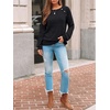 image:imageAUTOMET Womens Long Sleeve Shirts Fall Sweaters Business Casual Tops BlouseBlack