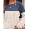 image:imageAUTOMET Womens Long Sleeve Shirts Fall Sweaters Business Casual Tops BlouseBlue Apricot