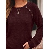 image:imageAUTOMET Womens Long Sleeve Shirts Fall Sweaters Business Casual Tops BlouseBurgundy
