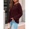 image:imageAUTOMET Womens Long Sleeve Shirts Fall Sweaters Business Casual Tops BlouseBurgundy