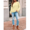 image:imageAUTOMET Womens Long Sleeve Shirts Fall Sweaters Business Casual Tops BlouseButter Yellow