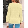 image:imageAUTOMET Womens Long Sleeve Shirts Fall Sweaters Business Casual Tops BlouseButter Yellow