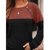 image:imageAUTOMET Womens Long Sleeve Shirts Fall Sweaters Business Casual Tops BlouseCaramel Black