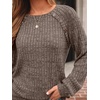 image:imageAUTOMET Womens Long Sleeve Shirts Fall Sweaters Business Casual Tops BlouseChocolate Brown