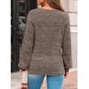 image:imageAUTOMET Womens Long Sleeve Shirts Fall Sweaters Business Casual Tops BlouseChocolate Brown