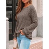 image:imageAUTOMET Womens Long Sleeve Shirts Fall Sweaters Business Casual Tops BlouseChocolate Brown