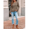 image:imageAUTOMET Womens Long Sleeve Shirts Fall Sweaters Business Casual Tops BlouseCoffee