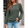 image:imageAUTOMET Womens Long Sleeve Shirts Fall Sweaters Business Casual Tops BlouseGreen