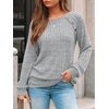 image:imageAUTOMET Womens Long Sleeve Shirts Fall Sweaters Business Casual Tops BlouseGrey