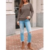 image:imageAUTOMET Womens Long Sleeve Shirts Fall Sweaters Business Casual Tops BlouseKhaki