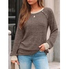 image:imageAUTOMET Womens Long Sleeve Shirts Fall Sweaters Business Casual Tops BlouseKhaki