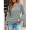 image:imageAUTOMET Womens Long Sleeve Shirts Fall Sweaters Business Casual Tops BlouseLight Green