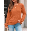image:imageAUTOMET Womens Long Sleeve Shirts Fall Sweaters Business Casual Tops BlouseOrange