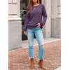 image:imageAUTOMET Womens Long Sleeve Shirts Fall Sweaters Business Casual Tops BlousePurple