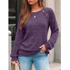 image:imageAUTOMET Womens Long Sleeve Shirts Fall Sweaters Business Casual Tops BlousePurple