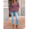 image:imageAUTOMET Womens Long Sleeve Shirts Fall Sweaters Business Casual Tops BlousePurple Red