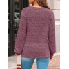 image:imageAUTOMET Womens Long Sleeve Shirts Fall Sweaters Business Casual Tops BlousePurple Red