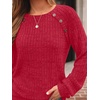 image:imageAUTOMET Womens Long Sleeve Shirts Fall Sweaters Business Casual Tops BlouseRed