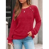 image:imageAUTOMET Womens Long Sleeve Shirts Fall Sweaters Business Casual Tops BlouseRed