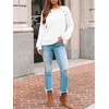 image:imageAUTOMET Womens Long Sleeve Shirts Fall Sweaters Business Casual Tops BlouseWhite