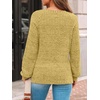 image:imageAUTOMET Womens Long Sleeve Shirts Fall Sweaters Business Casual Tops BlouseYellow