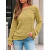 image:imageAUTOMET Womens Long Sleeve Shirts Fall Sweaters Business Casual Tops BlouseYellow