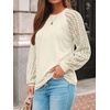 image:imageAUTOMET Womens Long Sleeve Shirts Lace Tops 2026 Fall Outfit Casual BlouseApricot