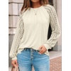 image:imageAUTOMET Womens Long Sleeve Shirts Lace Tops 2026 Fall Outfit Casual BlouseApricot