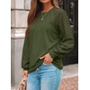image:imageAUTOMET Womens Long Sleeve Shirts Lace Tops 2026 Fall Outfit Casual BlouseArmygreen