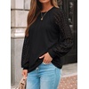 image:imageAUTOMET Womens Long Sleeve Shirts Lace Tops 2026 Fall Outfit Casual BlouseBlack