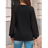 image:imageAUTOMET Womens Long Sleeve Shirts Lace Tops 2026 Fall Outfit Casual BlouseBlack