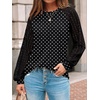 image:imageAUTOMET Womens Long Sleeve Shirts Lace Tops 2026 Fall Outfit Casual BlouseBlack Polka Dot